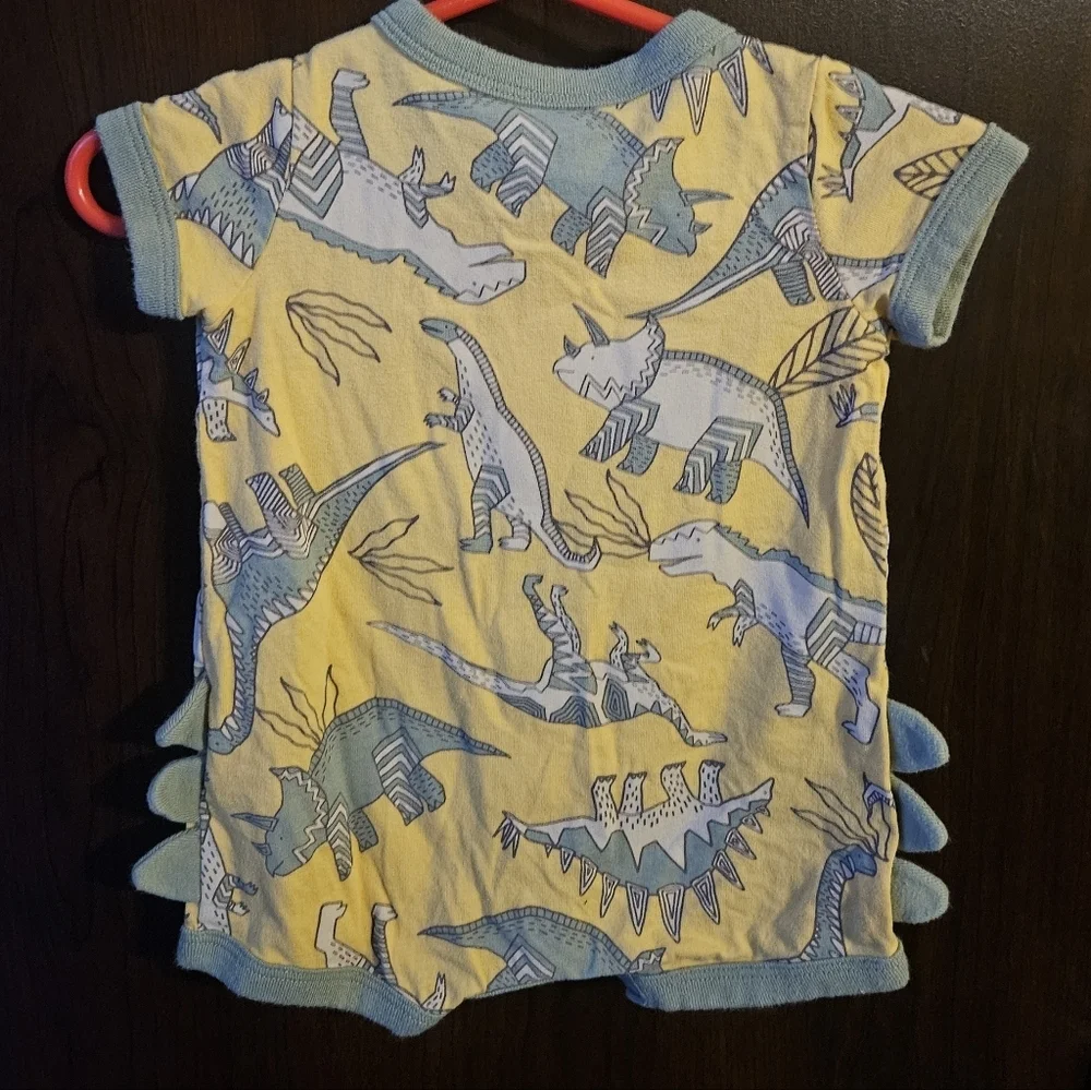 Carter's Yellow Baby Romper with Blue Trim